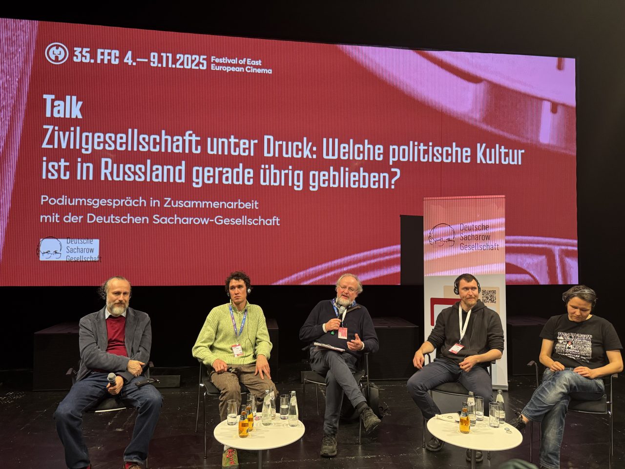 Sergei Lukaschewski, Sachamin Trofimov, Peter Franck, Wassily Bogatow, Taisija Krugowych (v.l.)